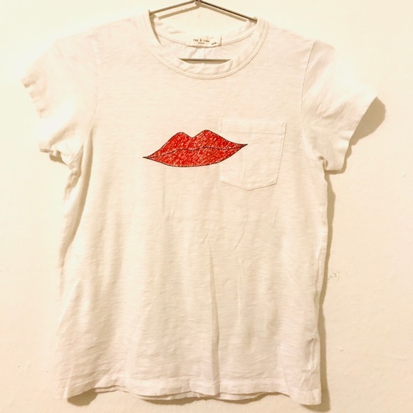 rag and bone red t shirt